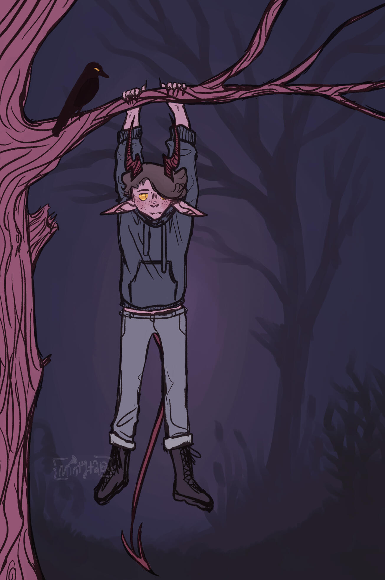 A woman drawn 4 times in varying levels of detail, with horizontal lines marking what the artist considers a portrait, bust, half-body, and full-body drawing of a humanoid figure. The artist is listening to some tunes in the upper-right corner.